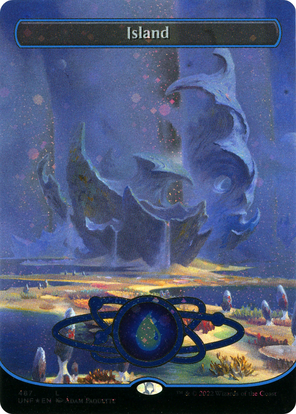 Island (487) (Planetary Space-ic Land) (Galaxy Foil) [Unfinity]