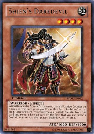 Shien's Daredevil (STOR-EN082) - Storm of Ragnarok 1st Edition