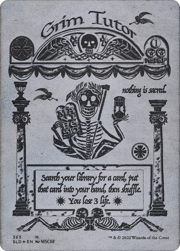 Grim Tutor (Borderless) (Foil Etched) [Secret Lair Drop Series]