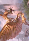 Ancient Gold Dragon // Ancient Gold Dragon (ACLB-028) - Battle for Baldur's Gate Art Series (Borderless)