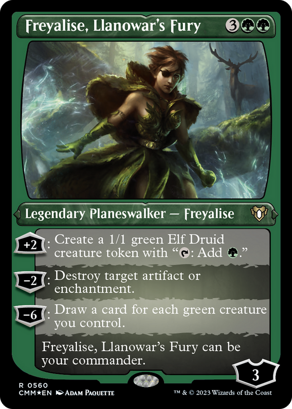 Freyalise, Llanowar's Fury (Foil Etched) [Commander Masters]