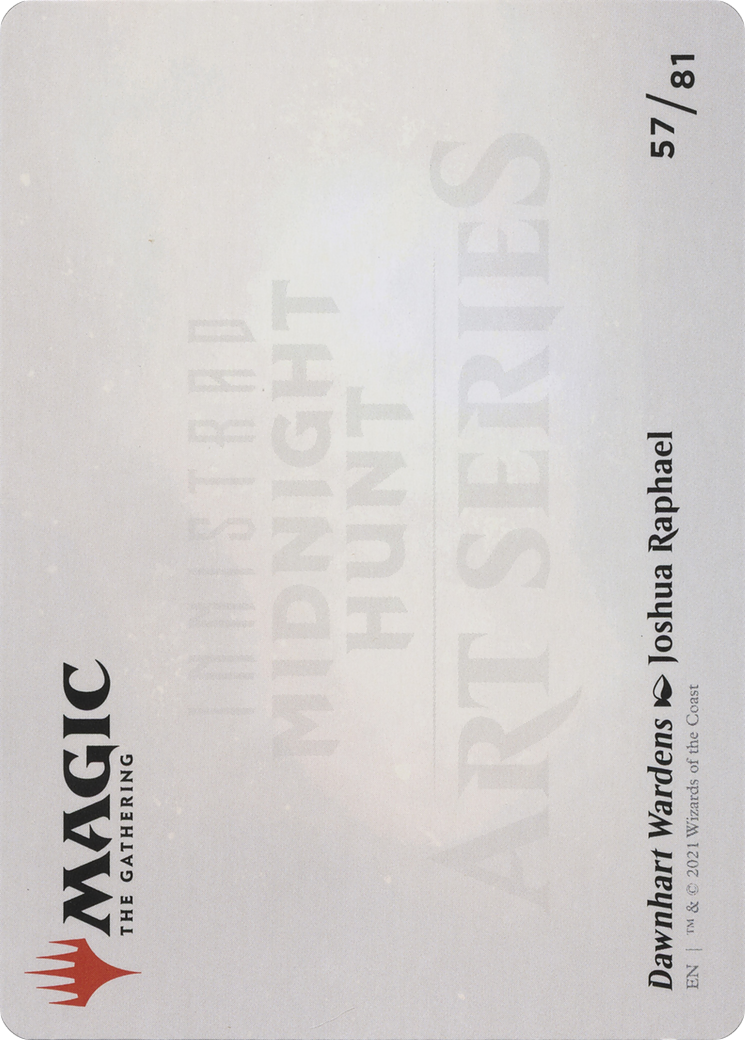 Dawnhart Wardens // Dawnhart Wardens (AMID-057) - Midnight Hunt Art Series (Borderless) Foil