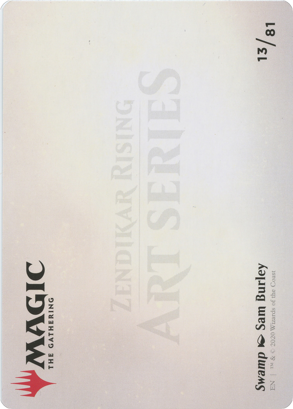 Swamp // Swamp (AZNR-013) - Zendikar Rising Art Series (Borderless)