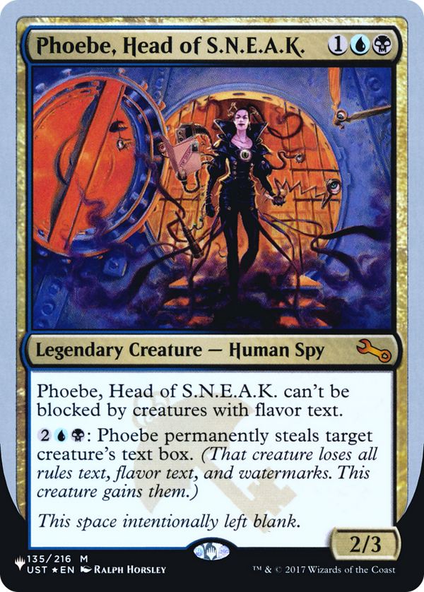 Phoebe, Head of S.N.E.A.K. (Unfinity Foil Edition) [The List]