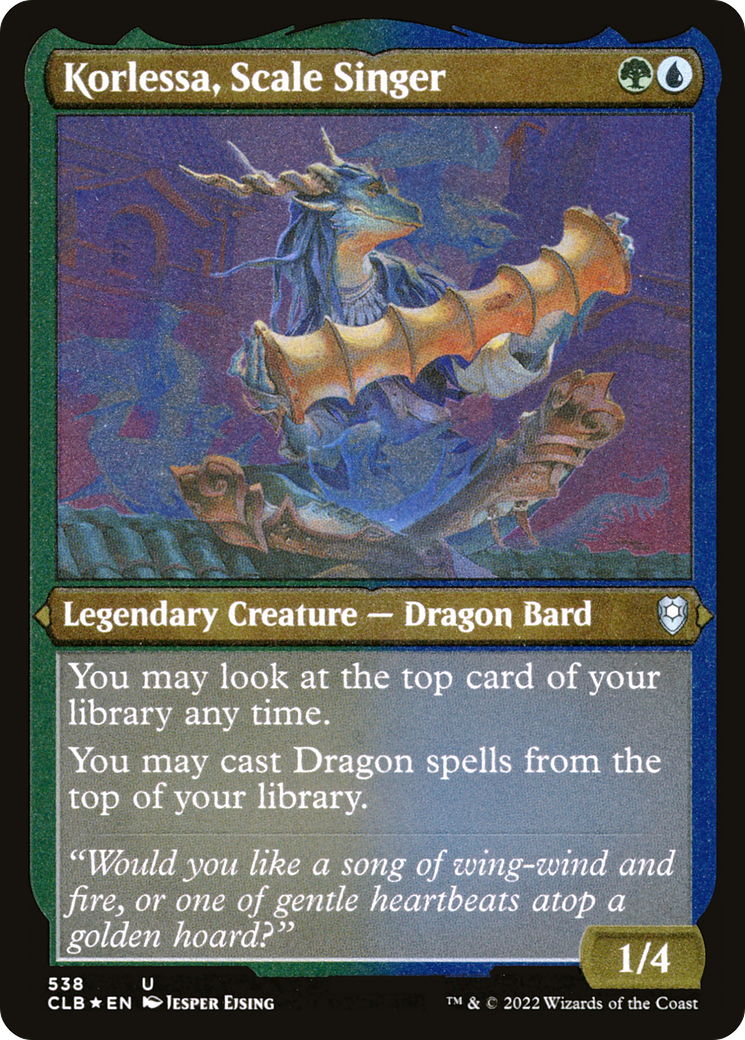 Korlessa, Scale Singer (Foil Etched) [Commander Legends: Battle for Baldur's Gate]