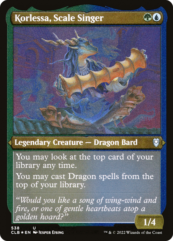 Korlessa, Scale Singer (Foil Etched) [Commander Legends: Battle for Baldur's Gate]