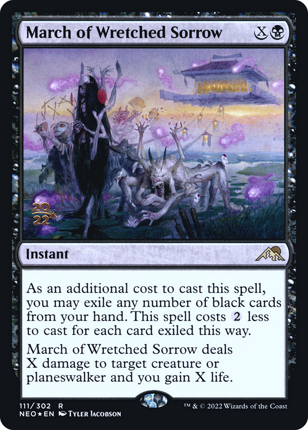 March of Wretched Sorrow [Kamigawa: Neon Dynasty Prerelease Promos]