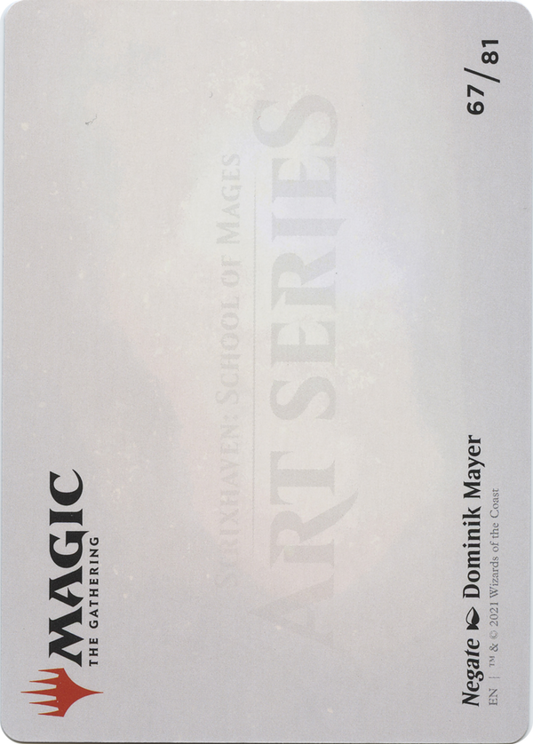 Negate // Negate (ASTX-067) - Strixhaven Art Series (Borderless) Foil