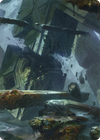 Swamp // Swamp (AZNR-015) - Zendikar Rising Art Series (Borderless) Foil
