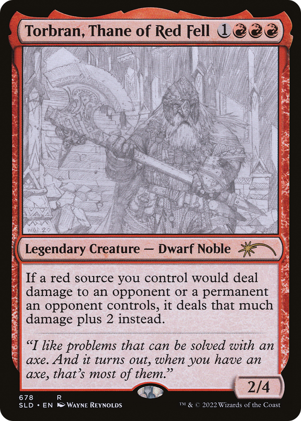 Torbran, Thane of Red Fell (Sketch) [Secret Lair Drop Promos]