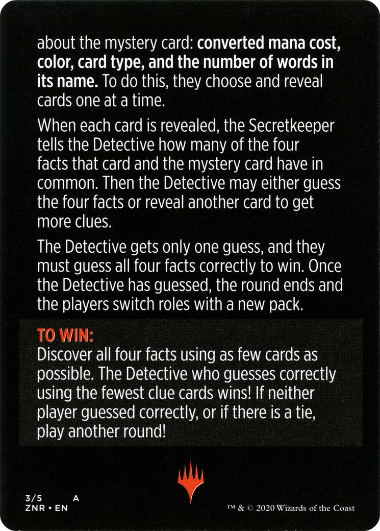 Booster Sleuth // Booster Sleuth (cont'd) (MZNR-003) - Zendikar Rising Minigames