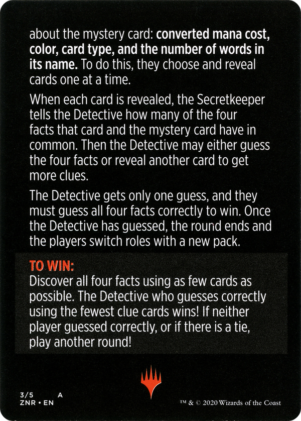 Booster Sleuth // Booster Sleuth (cont'd) (MZNR-003) - Zendikar Rising Minigames