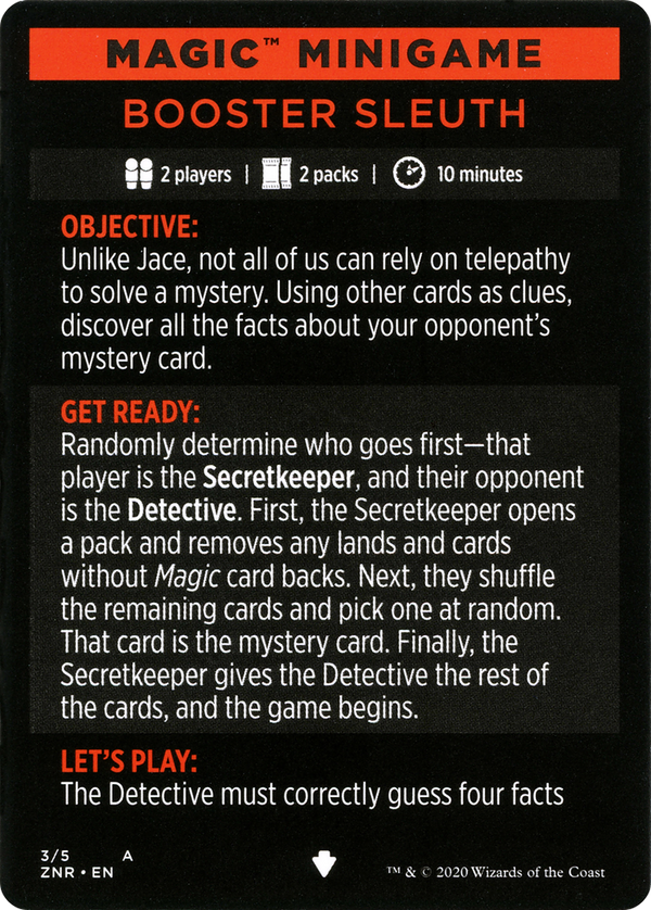 Booster Sleuth // Booster Sleuth (cont'd) (MZNR-003) - Zendikar Rising Minigames