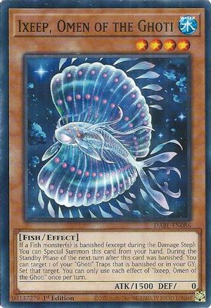 Ixeep, Omen of the Ghoti (DABL-EN086) - Darkwing Blast 1st Edition