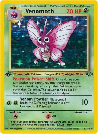 Venomoth (13/64) [Jungle 1st Edition] Spanish