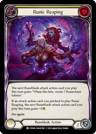 Runic Reaping (Yellow) [DYN186] (Dynasty)  Rainbow Foil