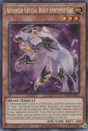 Advanced Crystal Beast Amethyst Cat (BLCR-EN011) - Battles of Legend: Crystal Revenge 1st Edition