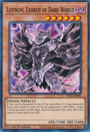 Latinum, Exarch of Dark World (SR13-EN006) - Structure Deck: Dark World 1st Edition