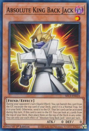 Absolute King Back Jack (SR13-EN024) - Structure Deck: Dark World 1st Edition