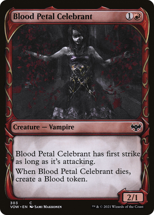 Blood Petal Celebrant (Showcase Fang Frame) [Innistrad: Crimson Vow]