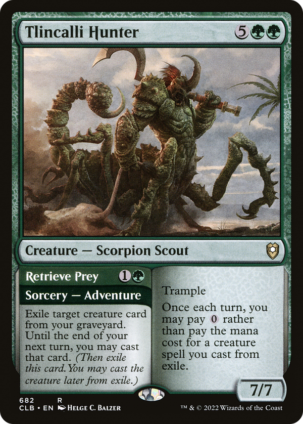 Tlincalli Hunter // Retrieve Prey [Commander Legends: Battle for Baldur's Gate]