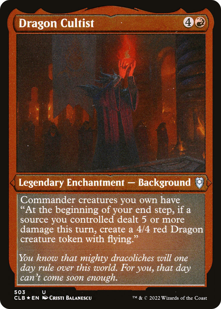 Dragon Cultist (Foil Etched) [Commander Legends: Battle for Baldur's Gate]
