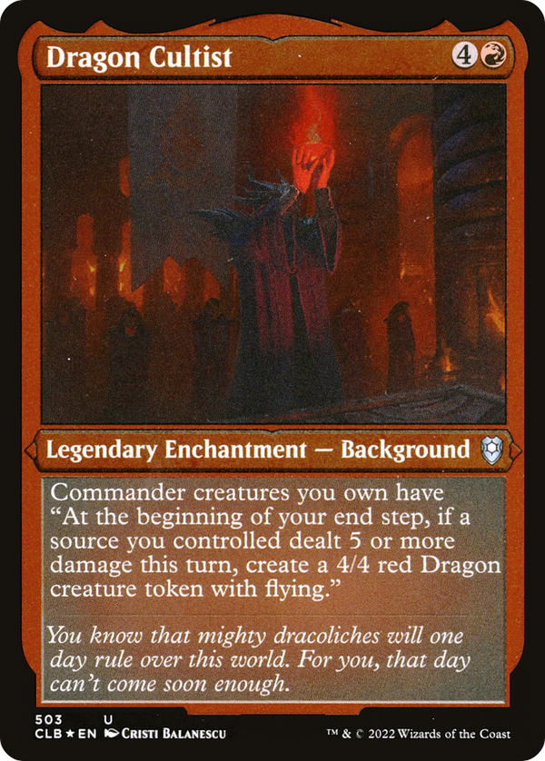 Dragon Cultist (Foil Etched) [Commander Legends: Battle for Baldur's Gate]