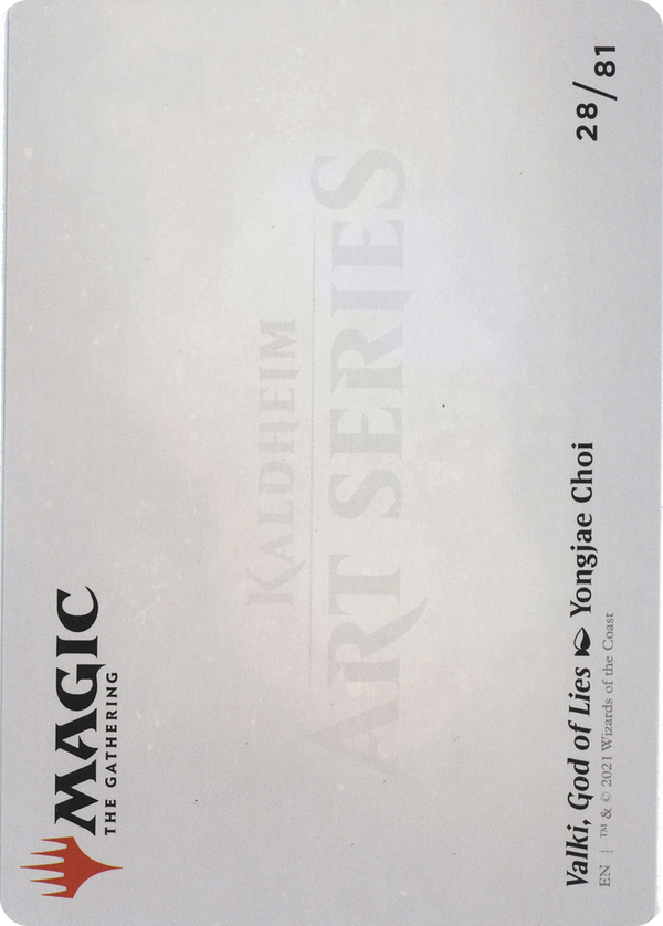 Valki, God of Lies // Valki, God of Lies (ASKHM-028) - Art Series: Kaldheim (Borderless) Foil