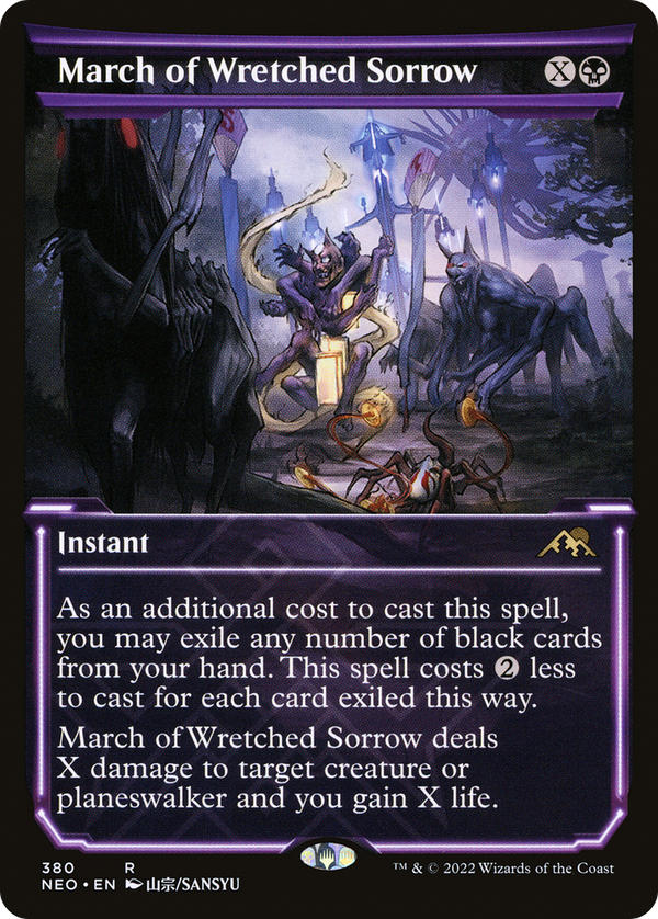 March of Wretched Sorrow (Showcase Soft Glow) [Kamigawa: Neon Dynasty]
