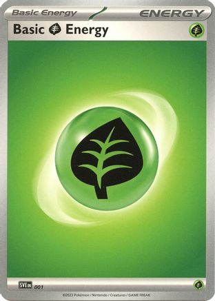Basic Grass Energy 001  - Reverse Holofoil SVE Scarlet & Violet Energies - Common
