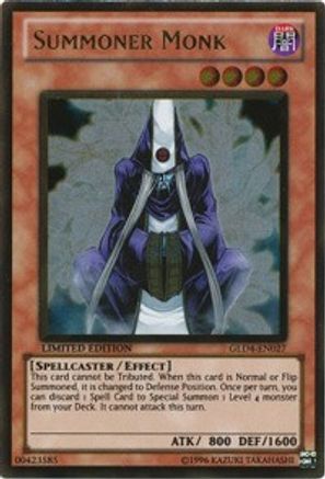 Summoner Monk (GLD4-EN027) - Gold Series 4: Pyramids Edition Limited