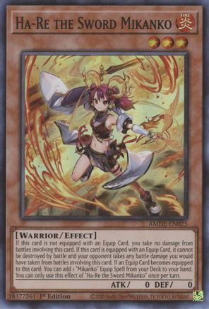 Ha-Re the Sword Mikanko (AMDE-EN025) - Amazing Defenders 1st Edition