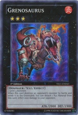 Grenosaurus (YS11-EN043) - Starter Deck: Dawn of the Xyz 1st Edition