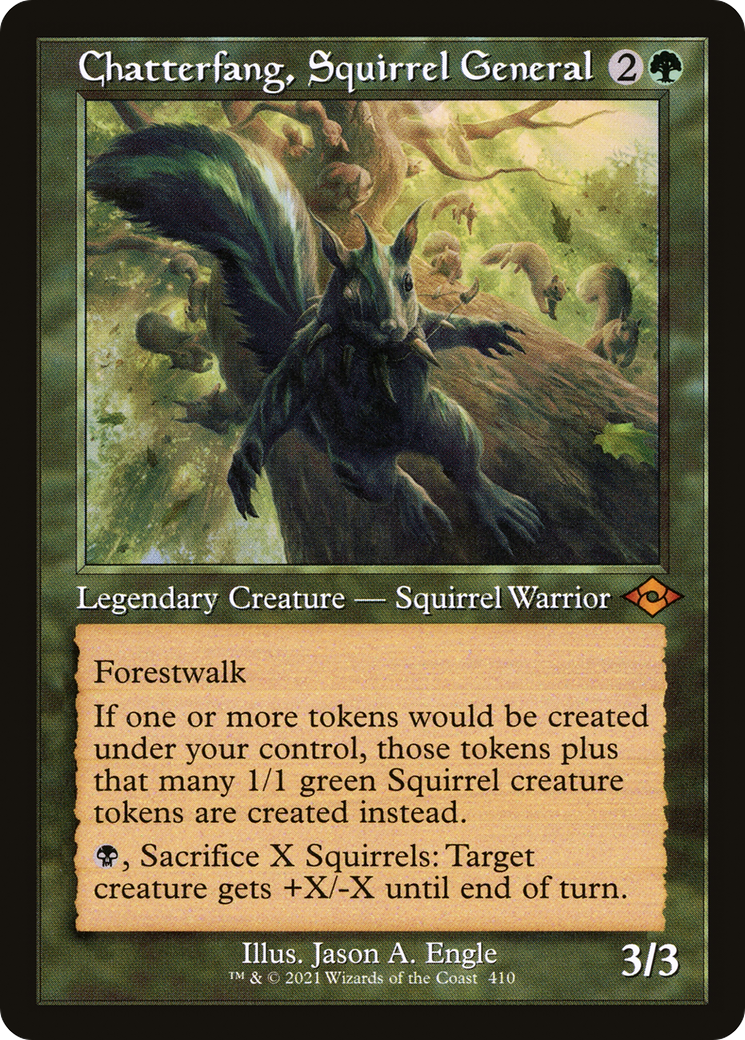 Chatterfang, Squirrel General (Retro Foil Etched) [Modern Horizons 2]