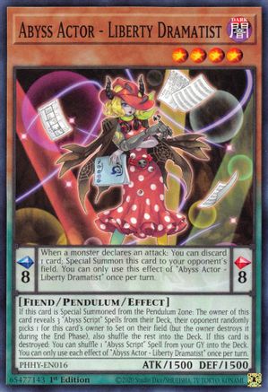 Abyss Actor - Liberty Dramatist (PHHY-EN016) - Photon Hypernova 1st Edition
