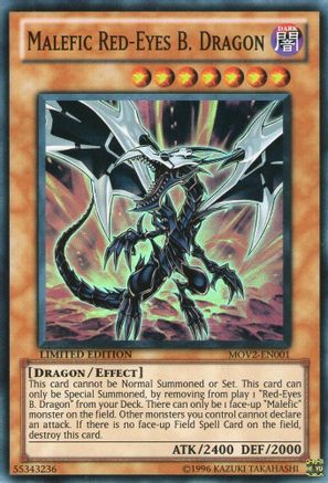 Malefic Red-Eyes B. Dragon (Super Rare) (MOV2-EN001) - Bonds Beyond Time Movie Pack Limited