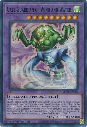 Gate Guardian of Wind and Water (MAZE-EN005) - Maze of Memories 1st Edition