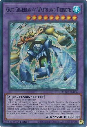 Gate Guardian of Water and Thunder (MAZE-EN006) - Maze of Memories 1st Edition