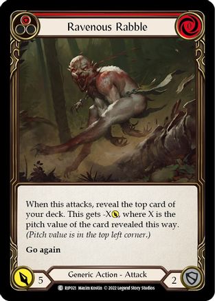 Ravenous Rabble (Red) [RIP021] (Outsiders Riptide Blitz Deck)