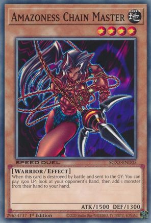 Amazoness Chain Master (SGX3-END05) - Speed Duel GX: Duelists of Shadows 1st Edition