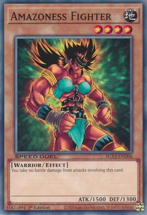 Amazoness Fighter (SGX3-END06) - Speed Duel GX: Duelists of Shadows 1st Edition