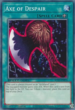 Axe of Despair (SGX3-ENE16) - Speed Duel GX: Duelists of Shadows 1st Edition