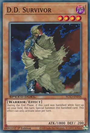 D.D. Survivor (SGX3-ENF06) - Speed Duel GX: Duelists of Shadows 1st Edition