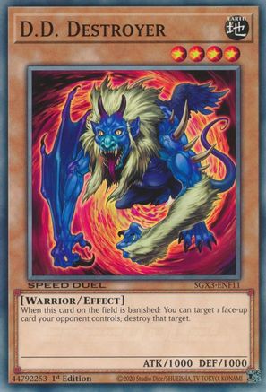 D.D. Destroyer (SGX3-ENF11) - Speed Duel GX: Duelists of Shadows 1st Edition