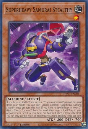 Superheavy Samurai Stealthy (CYAC-EN004) - Cyberstorm Access 1st Edition