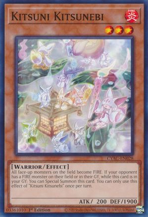 Kitsuni Kitsunebi (CYAC-EN028) - Cyberstorm Access 1st Edition