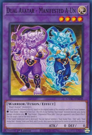 Dual Avatar - Manifested A-Un (CYAC-EN038) - Cyberstorm Access 1st Edition