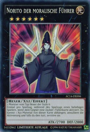 Norito the Moral Leader (German) - "Norito der moralische Führer" (AC14-DE006) - Advent Calendar 2014 (Adventskalender ZEXAL-Edition) Limited