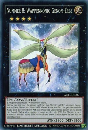 Number 8: Heraldic King Genom-Heritage (German) - "Nummer 8: Wappenkönig Genom-Erbe" (AC14-DE009) - Advent Calendar 2014 (Adventskalender ZEXAL-Edition) Limited