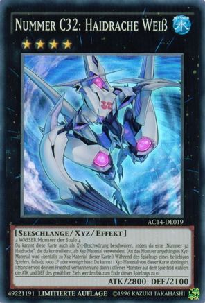 Number C32: Shark Drake Veiss (German) - "Nummer C32: Haidrache Weiß" (AC14-DE019) - Advent Calendar 2014 (Adventskalender ZEXAL-Edition) Limited